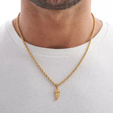 18k Gold Wing Pendant Necklace