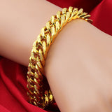 18k Gold Curb Cuban Link Bracelet
