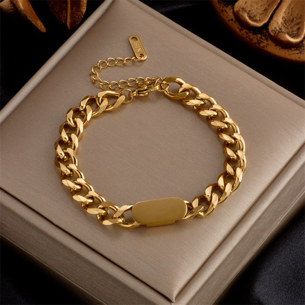 18k gold El Carter Cuban Link Bracelet