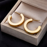 18k gold Semi Ring Earrings