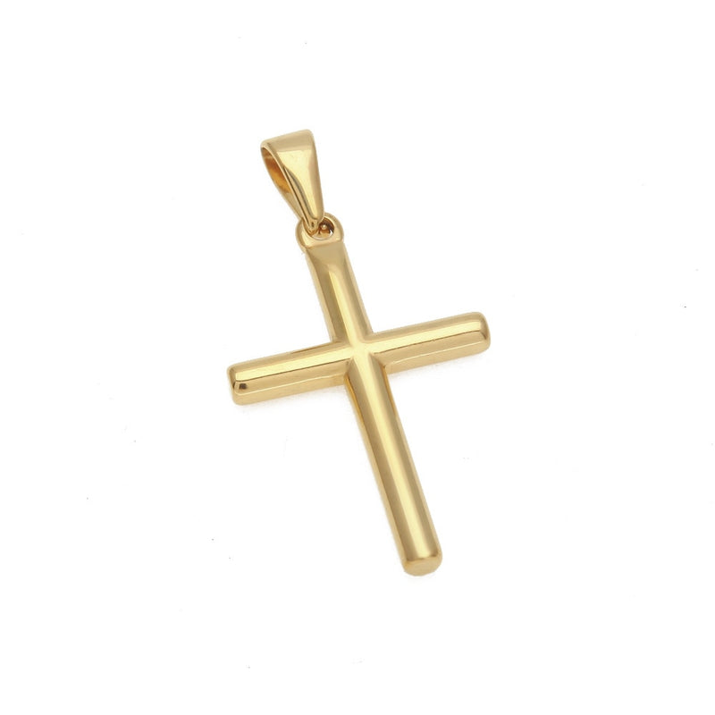 18k Gold Cross Pendant Chain