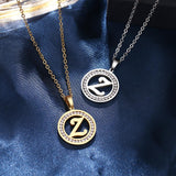 A-Z Initials Necklace Diamond Pendant
