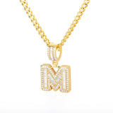 Diamond Initial Letters pendant (18k gold chain included)