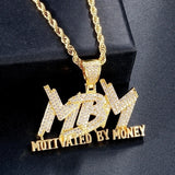 Diamond MBM pendant (18k gold/Silver chain Included)