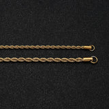 18k Gold Rope Chain Set
