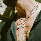 Sterling Silver Wing Sword Pendant Chain Necklace