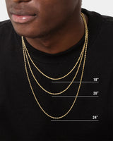 2mm 18K Gold Rope Chain