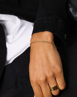 3mm 18k Gold Cuban Link Bracelet
