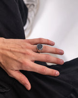 Sterling Silver Black Onyx Roulette Ring