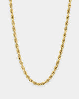 4mm 18K Gold Rope Chain