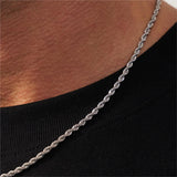 4mm Sterling Silver Rope Chain