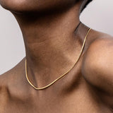 1.5mm 18k Gold Snake Chain