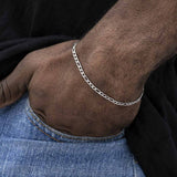 3mm Sterling Silver Figaro Bracelet