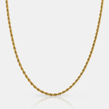 4mm 18K Gold Rope Chain