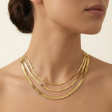 3mm 18k Gold Herringbone Chain