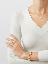 18k Gold Van Clover Pendant Necklace