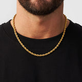 5mm 18K Gold Rope Chain