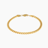 5mm 18k Gold Cuban Link Bracelet