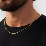 2mm 18k Gold Cuban Link Chain