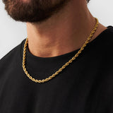 5mm 18K Gold Rope Chain