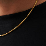 3mm 18k Gold Box Chain
