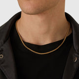3mm 18k Gold Wheat Chain