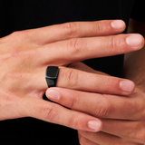 Titanium Square Signet Ring