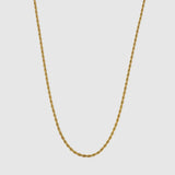 2mm 18K Gold Rope Chain