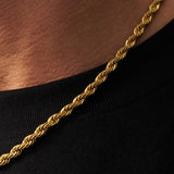 5mm 18K Gold Rope Chain