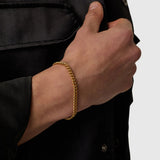 5mm 18k Gold Cuban Link Bracelet