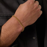 5mm 18k Gold Cuban Link Bracelet
