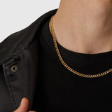 3mm 18k Gold Cuban Link Chain