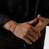 5mm 18k Gold Figaro Bracelet