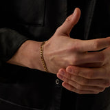 5mm 18k Gold Figaro Bracelet