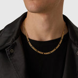 5mm 18k Gold Figaro Chain