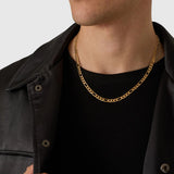 5mm 18k Gold Figaro Chain