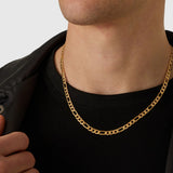 5mm 18k Gold Figaro Chain