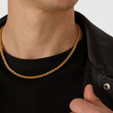 5mm 18k Gold Wheat Chain