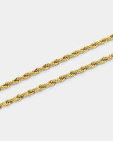 4mm 18K Gold Rope Chain