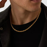 5mm 18K Gold Rope Chain