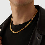 5mm 18K Gold Cuban Link Chain