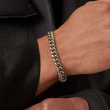 8mm Sterling Silver Cuban Link Bracelet