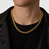 8mm 18K Gold Cuban Link Chain