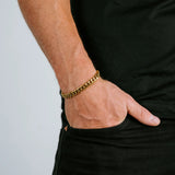 8mm 18k Gold Cuban Link Bracelet