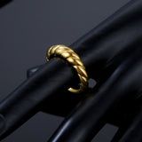 Woman's 18K Gold Rope Band Ring
