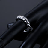 Woman's Sterling Silver Rope Band Ring