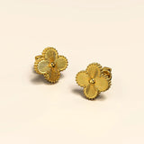 18k Gold Clover Earrings