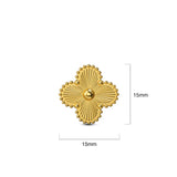 18k Gold Clover Earrings