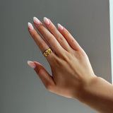 Woman's 18K Gold Adjustable Royal Ring