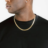 5mm 18k Gold Herringbone Chain